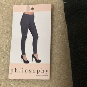Philosophy charcoal leggings size S rayon, nylon, spandex